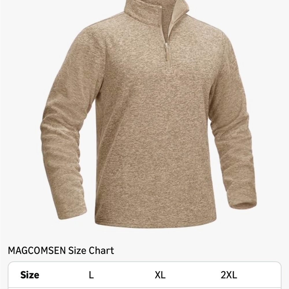 MAGCOMSEN Men's Shirts 1/4 Zip Fleece Pullover XL